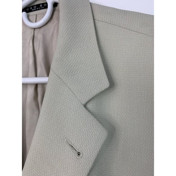 VTG Hugo Boss Saks Size 46L Wool 3-Button Single Breast Sport Coat USA 7533 Men - Picture 6 of 14